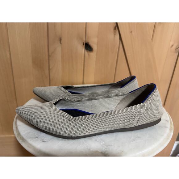 Rothy's | The Point Flats Light Gray Slip Ons | Size 10 - Picture 5 of 11